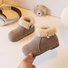 Modische Mädchen-Schneestiefel, Bequeme Neue Kinder Retro Pelzige Kurze Stiefel, Fleece-gefütterte Flache Winter-Baumwollschuhe