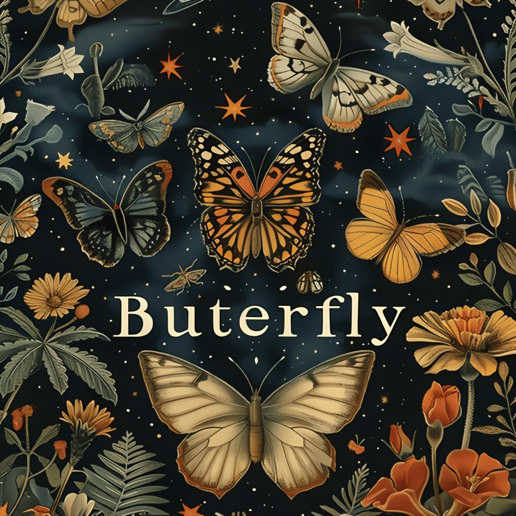 Butterfly and Floral Art Tapestry  Unique Nature Design for Modern Home Decor  Adds Magic to Any Room 74x94cm(29x37in)