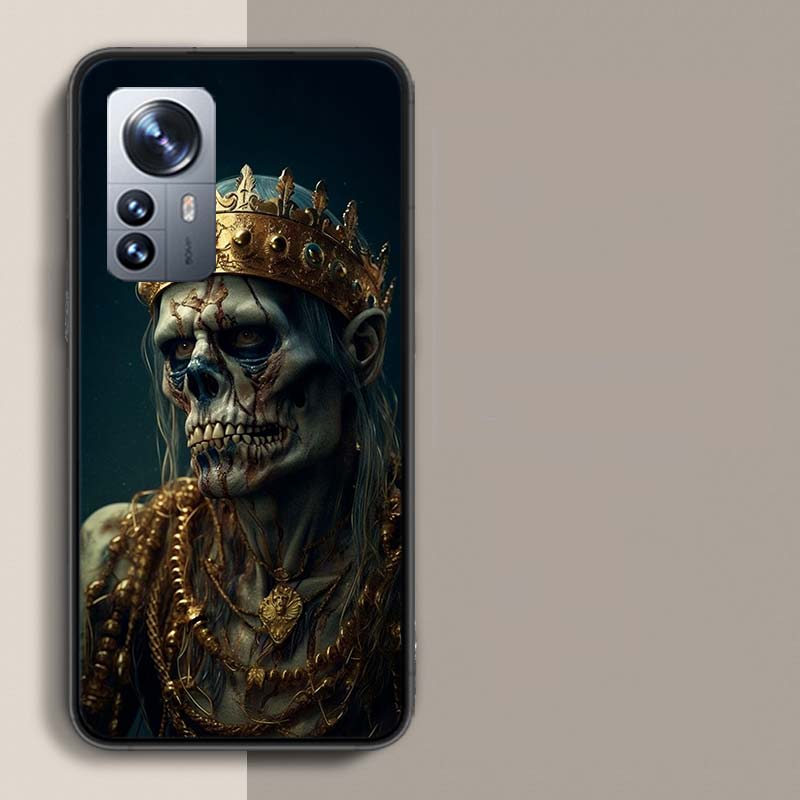 Crown Skeleton Emperor Phone Case For Redmi Note 15 Pro 5G 14 13 12 Pro Plus 11 11T 11E 11S 10 Pro 10S 9 9S Cover Cell Clear wit