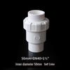 White PVC Ball Check Valve for Water Pipes, Fish Tank Fitting, Sizes: 1 Inch, 25, 32, 40, 50 Mm