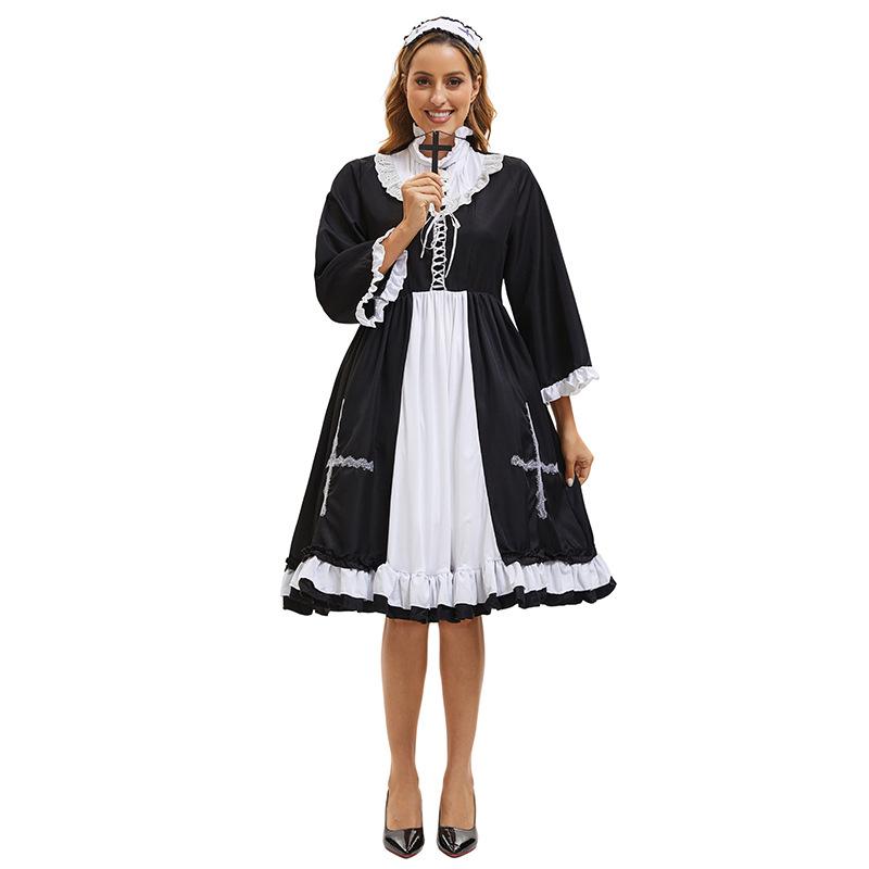 International Committee of the Red Cross Halloween Nurse Dress, Party Dress, Stage Dress, Maid Dress, Manor Dress