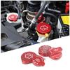 For Subaru WRX 2026 2026 2026 Aluminum Silver/Red Car Engine Room Oil Cap Fluid Reservoir Water Tank Cover Car Accessories