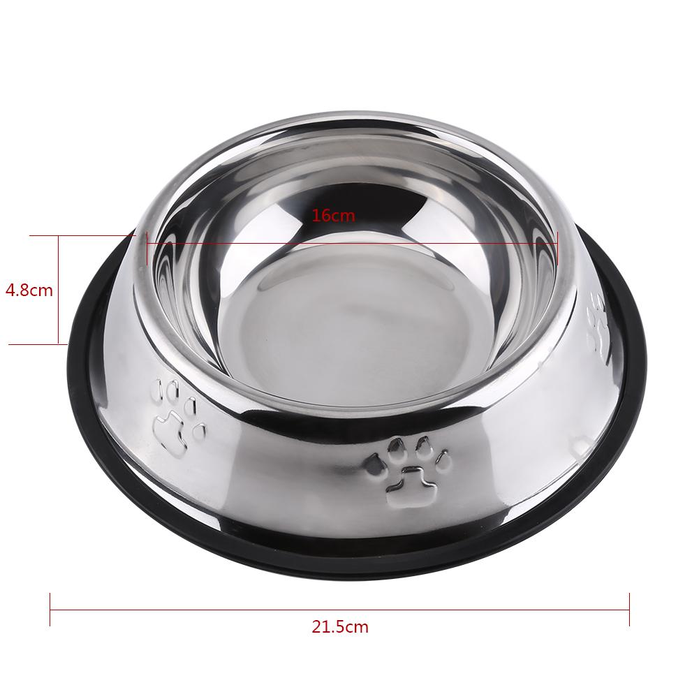 Stainless Steel Pet Dog Cat Puppy Travel Feeding Feeder Food Water Dish Holder (15cm)