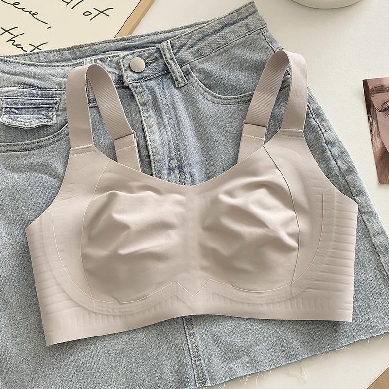 Rabbit Ear Cup Seamless Bra Women's Lifting Bra Summer Thin Design Breast Collection Anti Sagging Plus Size Soft Support Bra