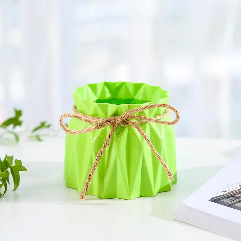 Nordic Modern Vase Imitation Ceramic Plastic Vase for Wedding Birthday Art Home Living Room Decoration Flower Arrangement