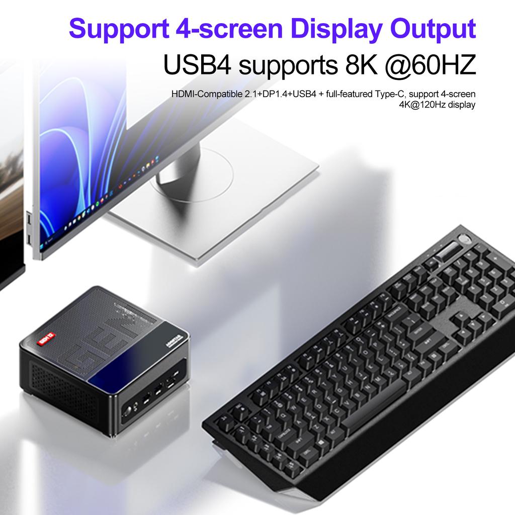 Mini PC AOOSTAR con Windows 11PRO, 32 GB de RAM, 1 TB de SSD, minicomputadora de escritorio AMD Ryzen™ 9 6900HX