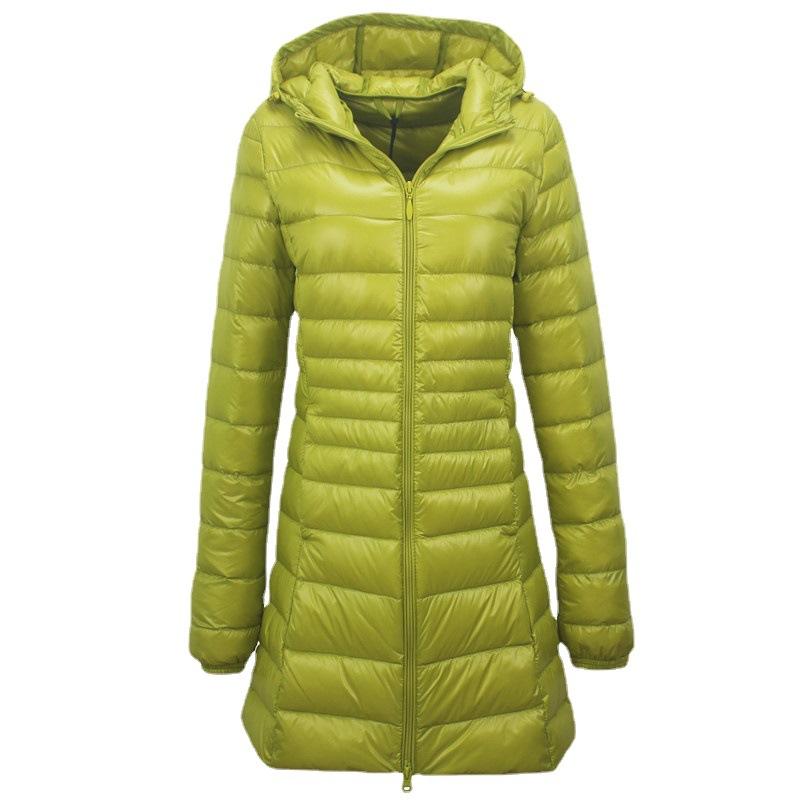 Ultra Light Women's Down Jackets  Down Coat Long Puffer Jacket This Hooded Coat