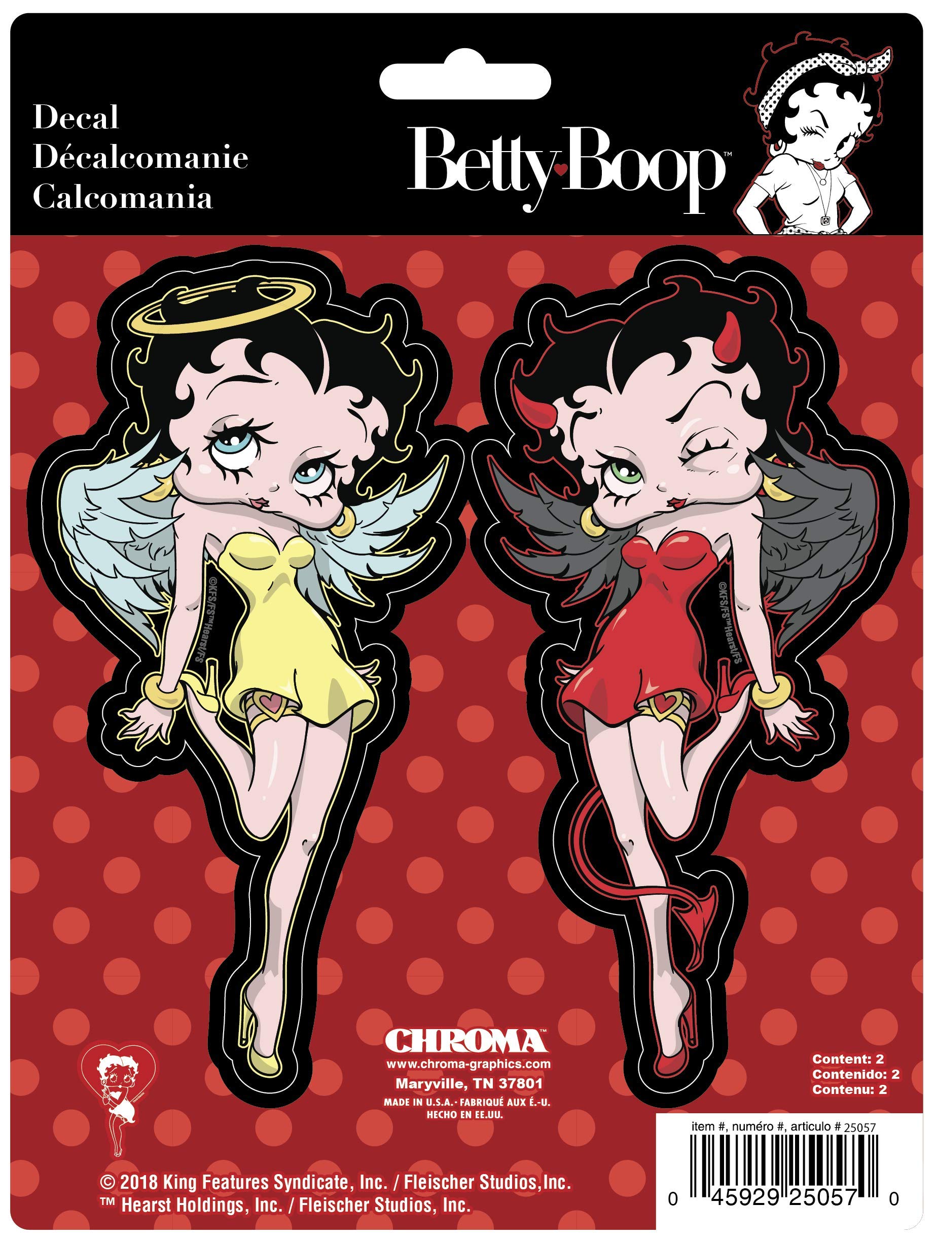 

CHROMA MOONEYEYS Betty Boop НАКЛЕЙКА/ОНЗ (наклейка) Бетти Буп - Дьявол/Ангел [DA25057]