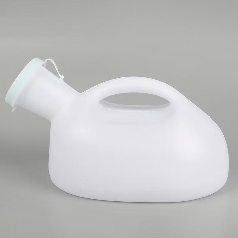 2000ml Portable Round Urinal Pot with Lid for Elderly and Adult Males - Large Capacity Night Pot and Bedside Urine Collector.