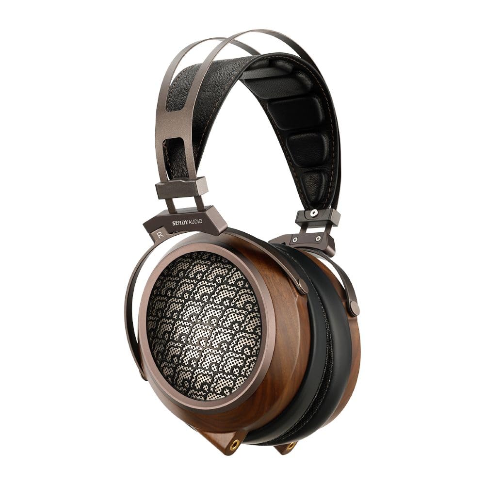 

SENDY AUDIO Навушники Egret з нанокомпозитом 98 мм x 84 мм, планарно-магнітні, чорний горіх x 2, потрійний композитний збалансований кабель, чохол для перенесення, аудіо коричневий