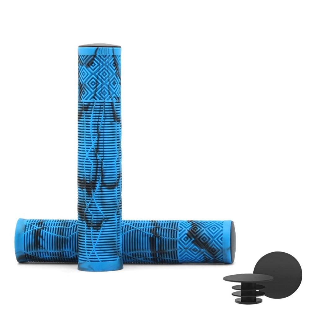 Soft Rubber Bicycle Grips Non-Slip Mountain Bike Handlebar Cover Bike Handlebar Cover for Scooter синий