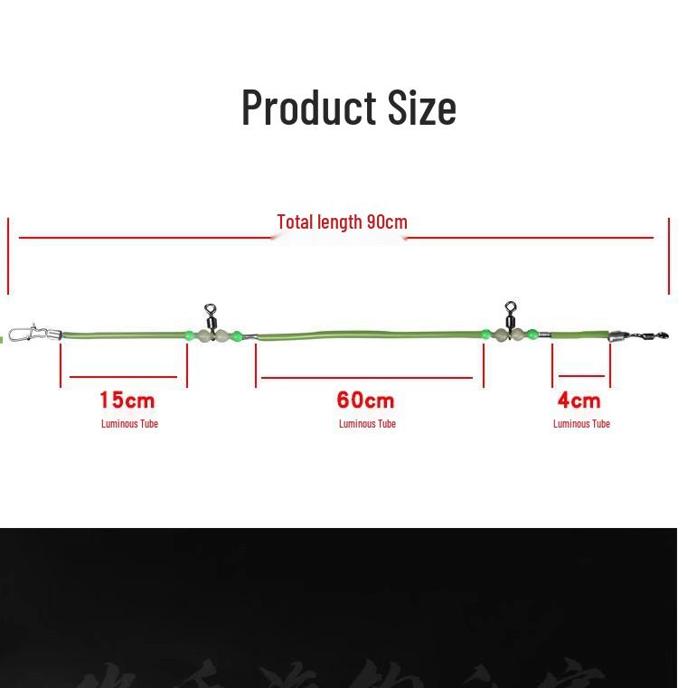 Незапутывающаяся оснастка для ловли скумбрии, горбыля и угря с люминесцентной трубкой и вертлюгом-грузилом