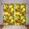 Sunflower Floral Vintage On Sale Blackout Window Curtain for Bedroom Living Room Bathroom Kicthen Door Thick High Shading New