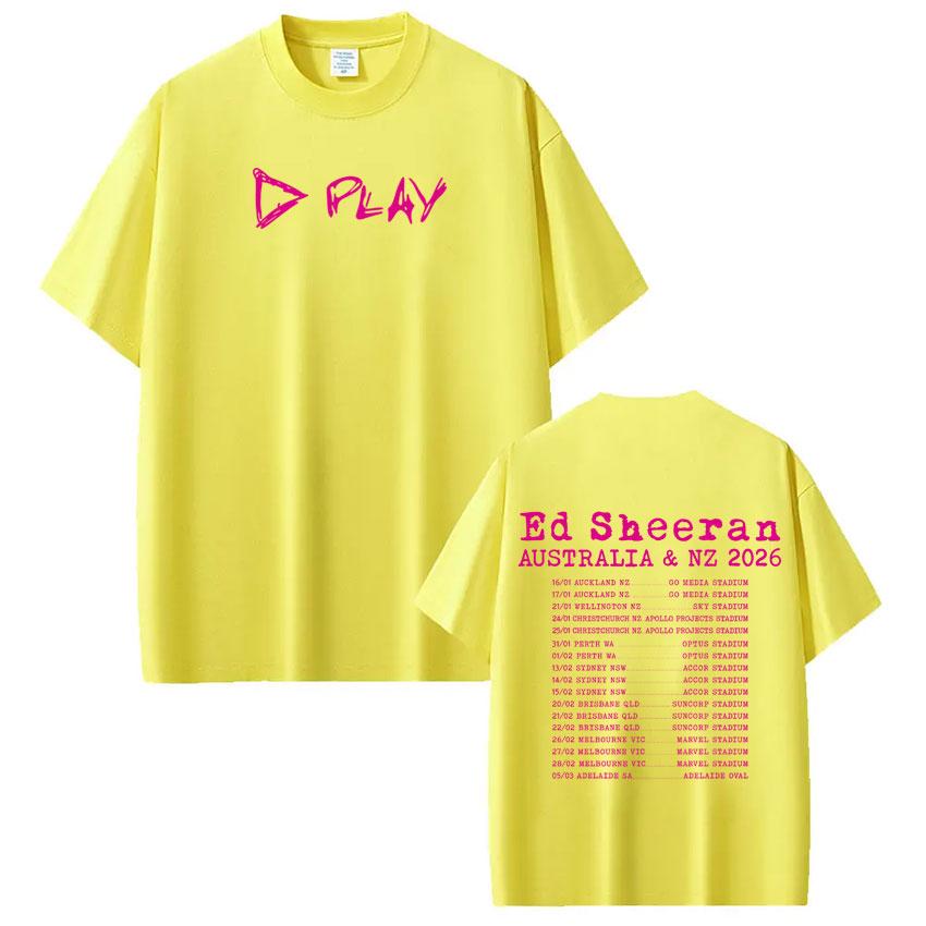 Ed Sheeran Loop Tour 2026 Magliette Stampa Double-sided Unisex Donna Magliette Harajuku Cotone Estetica Magliette Trendy Streetwear