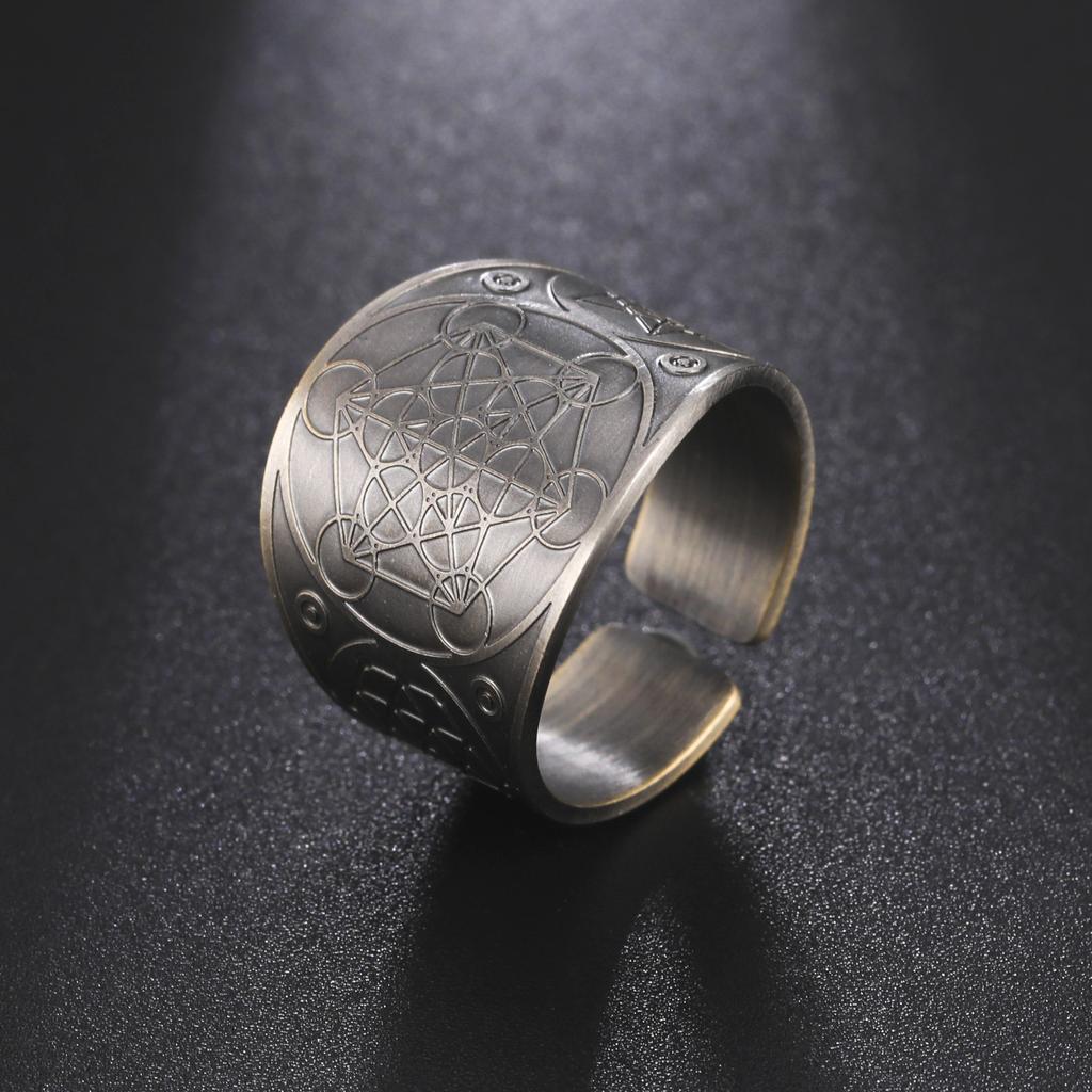 Jeshayuan Engels Siegel Erzengel Metatron Ring Für Männer Edelstahl Salomo Talisman Schmuck Geschenk