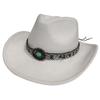 Breathable Western Cowboy Cap Wide Brim Tibetan Hat Punk Cowgirls Visor Cap  Herdsman