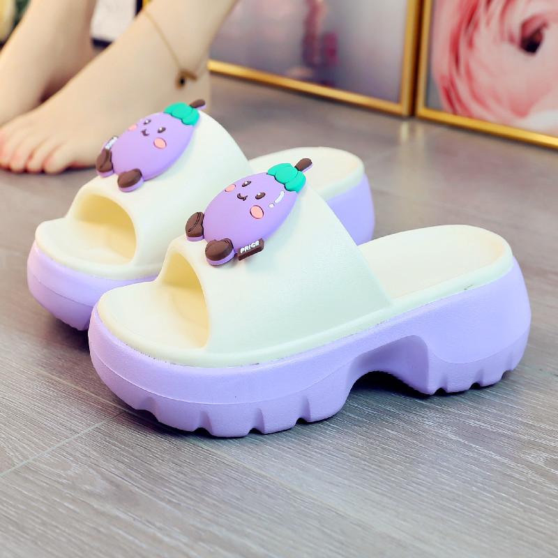 Mode Skor Gummi Tofflor Tofflor Kvinnor Plattform Slides 2025 Massage Sommar Platta Damskor Tofflor Kvinnor Sommar Slides Plattform