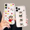 Frog Crayon Shin Chan Case for iPhone 17 Pro Max 12 Mini 13 Pro XS Max XR 15 14 Plus Air 7 8 11 16 Soft Phone Cover