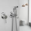 Black Stainless Steel Handheld Sprayer Bidet Shower Shattaff with Shower Hose and Bracket for Bathroom Toilet Hot Cold Water