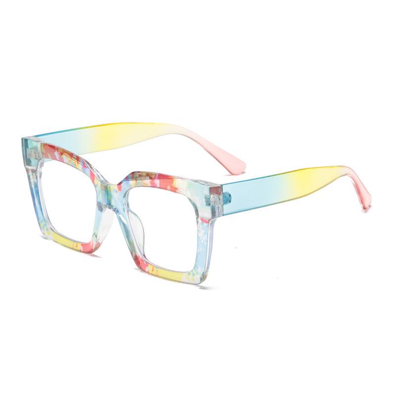 Stylish Anti-Blue Light Floral Large Frame Sunglasses for a Slimming Effect