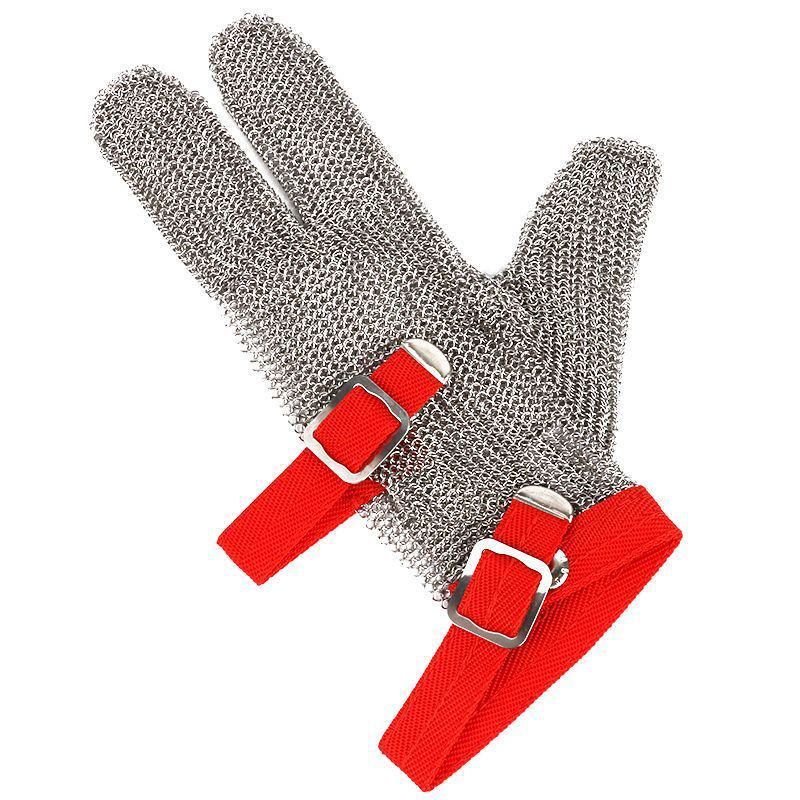Gants en chaîne en acier inoxydable résistants aux coupures pour la cuisine et la protection du travail