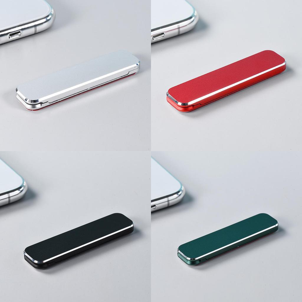 Aluminum Alloy Mini Portable Phone Stand With Sticky Back Support For Travel And Office Use