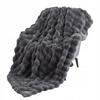 Cozyglam Soft Fluffy Plush Blanket for Bed, Bedspread Gray