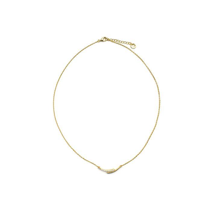 Collier Luxenter En Argent 925 Et Zirconium Brillant Finition En Rhodié - Whis