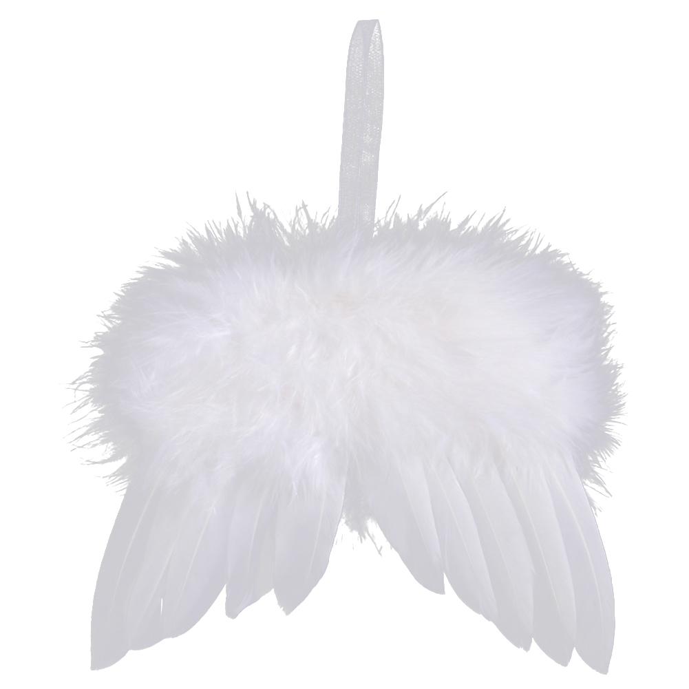 10-50pcs Angel Wings Love Pendant Christmas Tree Decoration White Feather Decoration For New Year Christmas Tree Decor