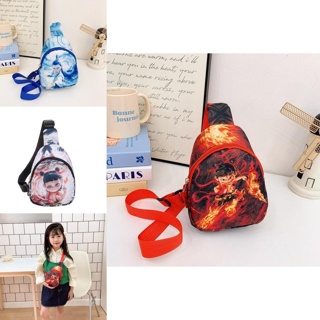 Cartoon Baby Crossbody Bag With Breathable Nylon Material For Preschool Kids