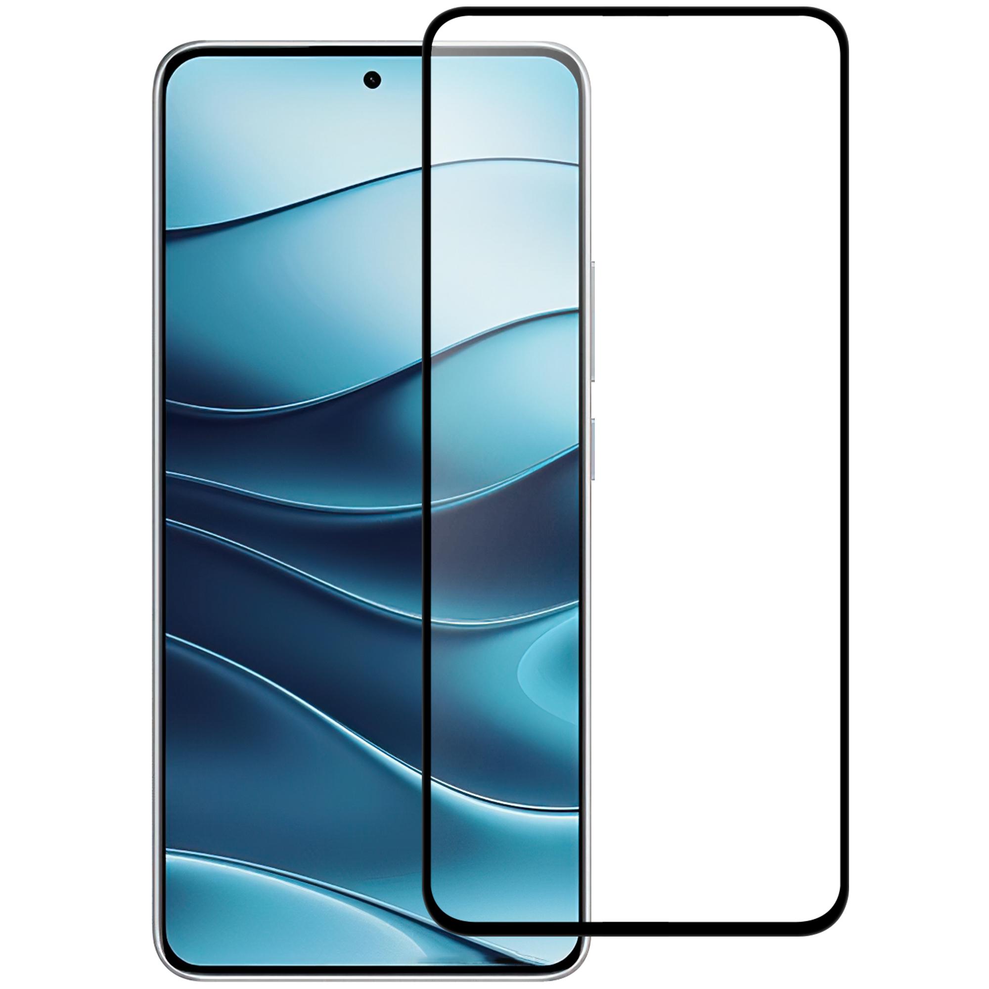 

For Xiaomi Redmi Note 14 5G/14 4G (163.25x76.55x8.16mm) AGC Glass Screen Protector Full Glue Black Edge Screen Film Type A