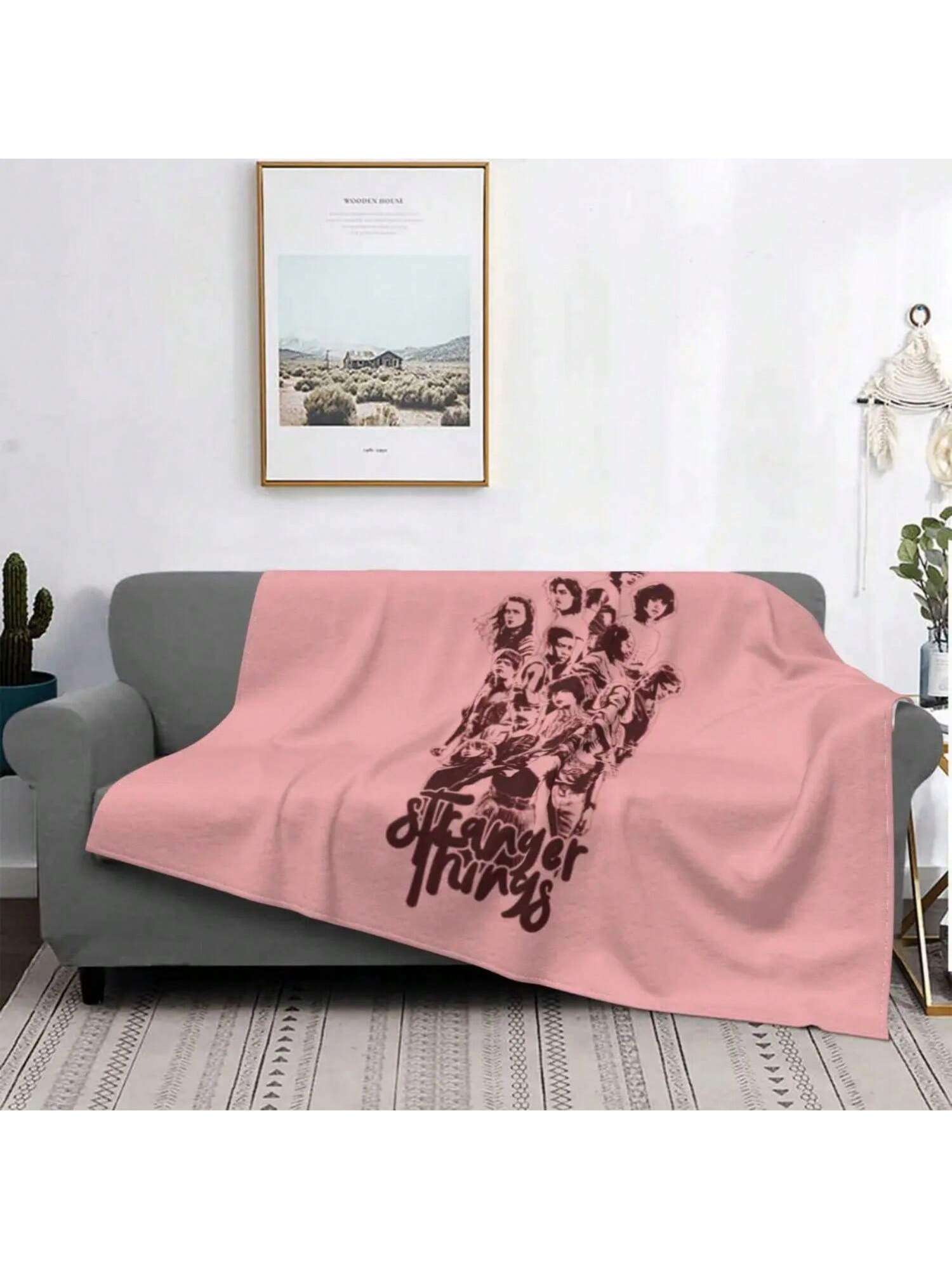 

3 Times Stranger An Ultra-Soft Micro Fleece Blanket 75X95CM серый