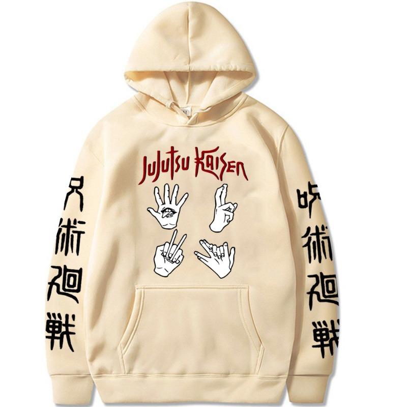 Jujutsu Kaisen Gesture Printed Men's Hoodie New Brand Hoody Clothes Vintage Fashion Casual Unisex Long Sleeve Pullovers