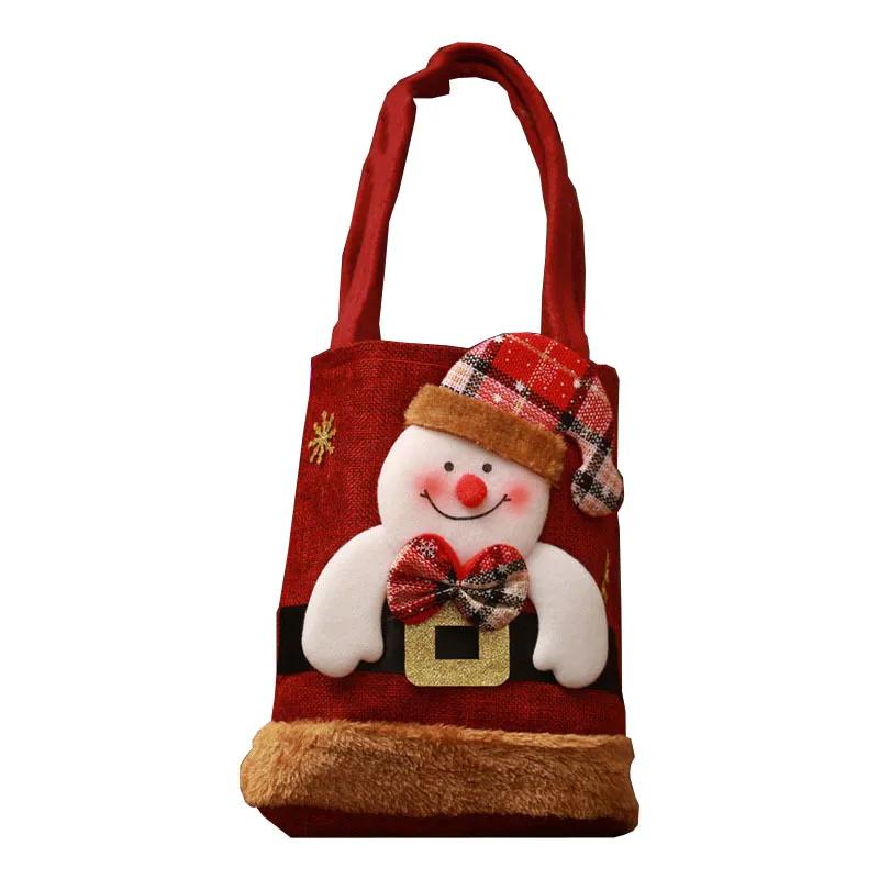 1-30PCS Christmas Decorations Santa Claus Snowman Deer Gift Bag Children's Gift Bag Candy Bag Christmas Handbag