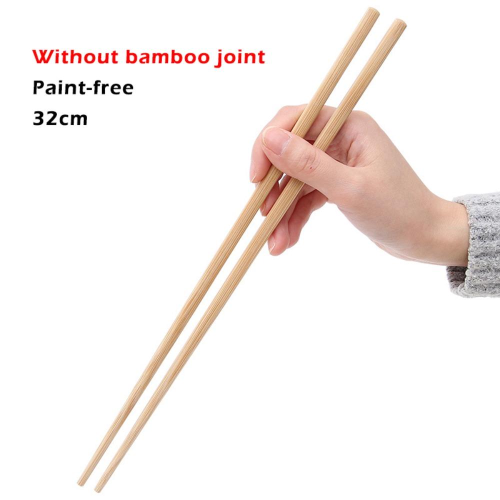 

1pair No Wax Bamboo Chopsticks 24/27/30/32cm Anti-slip Chopsticks Hotpot Chopsticks Home 32cm