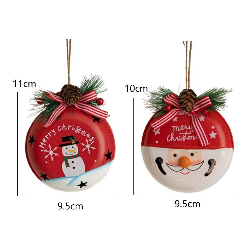 Pleasant Sound Snowman Bell Pendant Santa Claus Christmas Tree Hanging Bells  New Year Gifts
