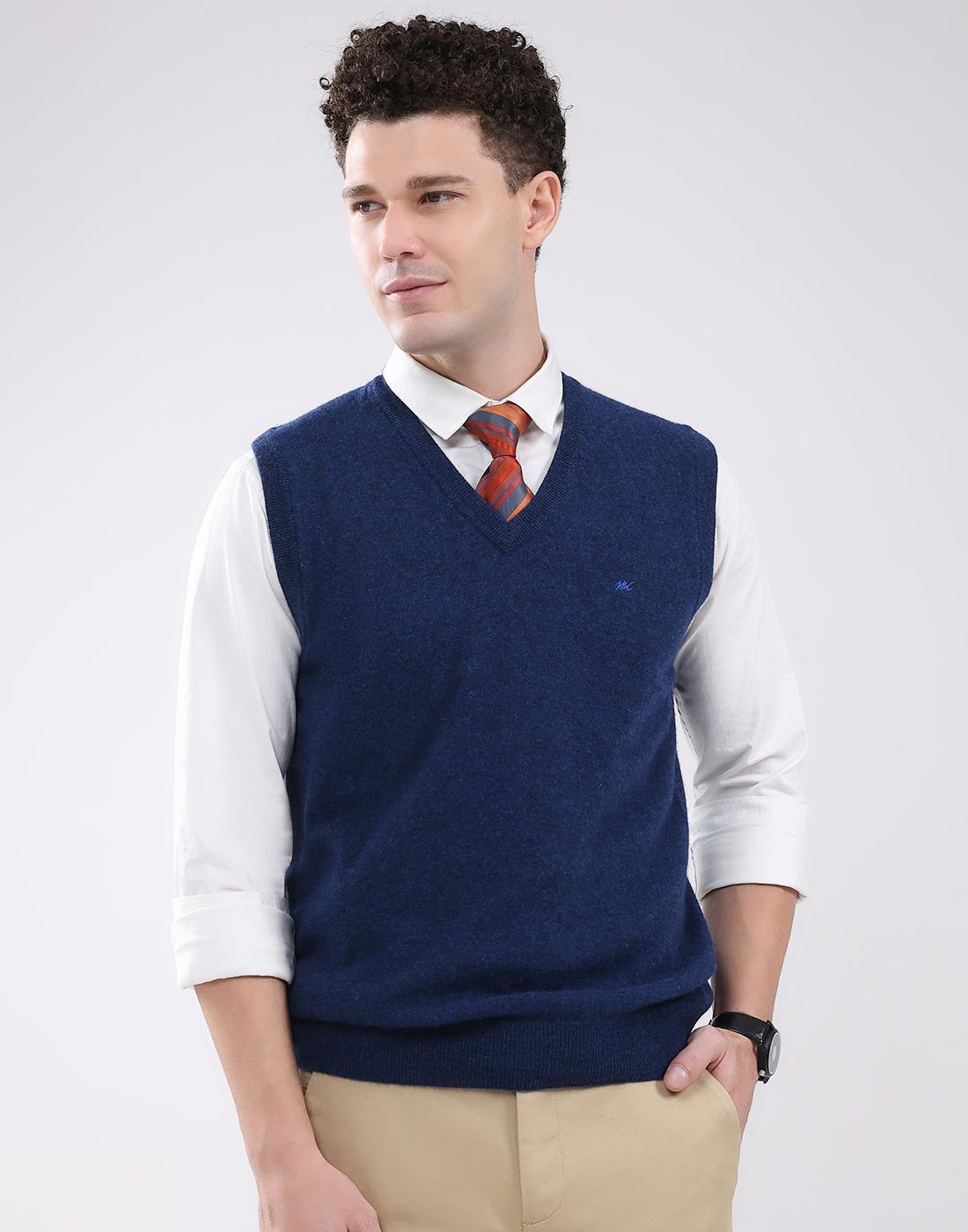 

Monte Carlo Men s V Neck Sleeveless Sweater XL синий