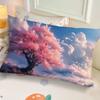 Ins-Style Ink Landscape Dormitory Pillow,Bedside Bedroom Pillow Gift,Nap Creative Living Room Sofa Cushion
