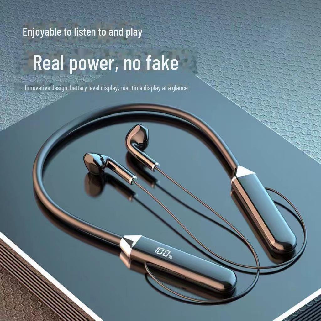 

«Наушники-вкладыши Bluetooth с шейным ободом»: Длительное время работы от батареи, цифровой дисплей, спортивная и универсальная совместимость. Wired headphones