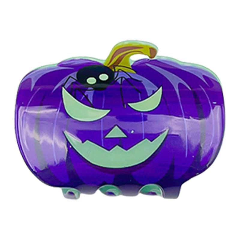 Pinza per Capelli Artiglio per Capelli Zucca Ornamento Grande Presa Barretta di Halloween