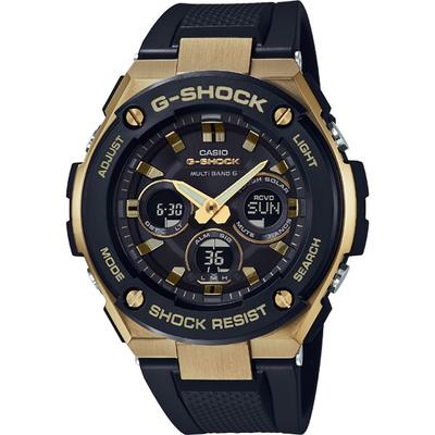 G-SHOCK GST-W300G-1A9JF [G-SHOCK G-STEEL Radio bangomis valdomas saulės energija maitinamas vidutinio dydžio] Apvalus laikrodis Juodas