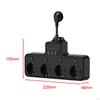 EU Plug Outlet Power Strip Wall Socket Expansion for Office Travel Home Black
