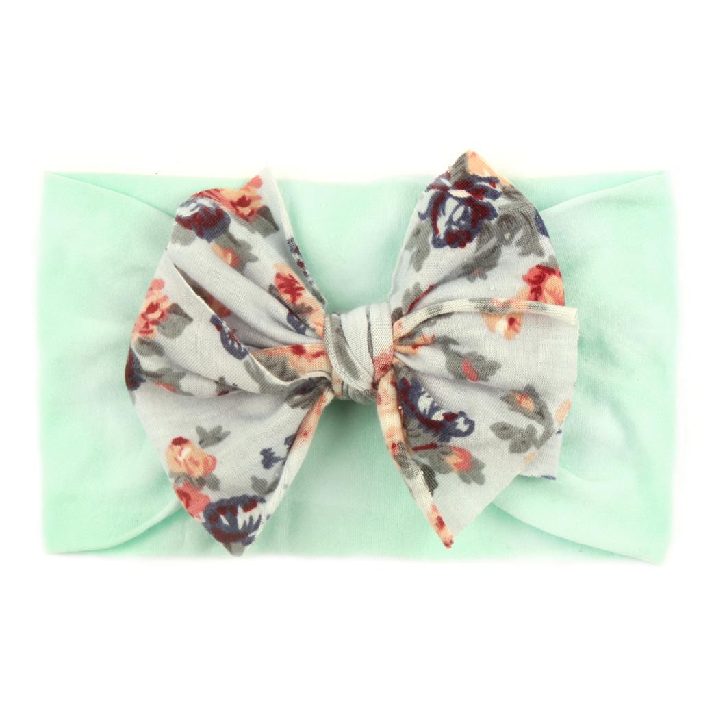 Bohemian Style Elastic Bow Nylon Headband for Babies and Kids