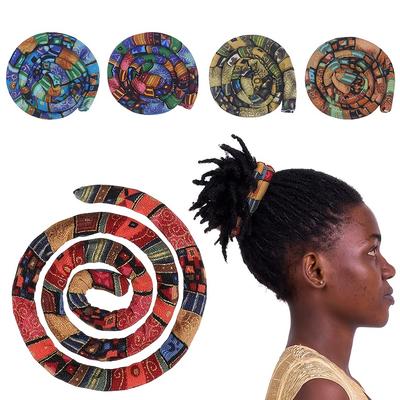 1 Stück Spiralschloss Haargummi Dreads Zubehör Biegsame Haargummis für Damen und Herren Eingebetteter Eisendraht Pferdeschwanzhalter Loc Haargummi