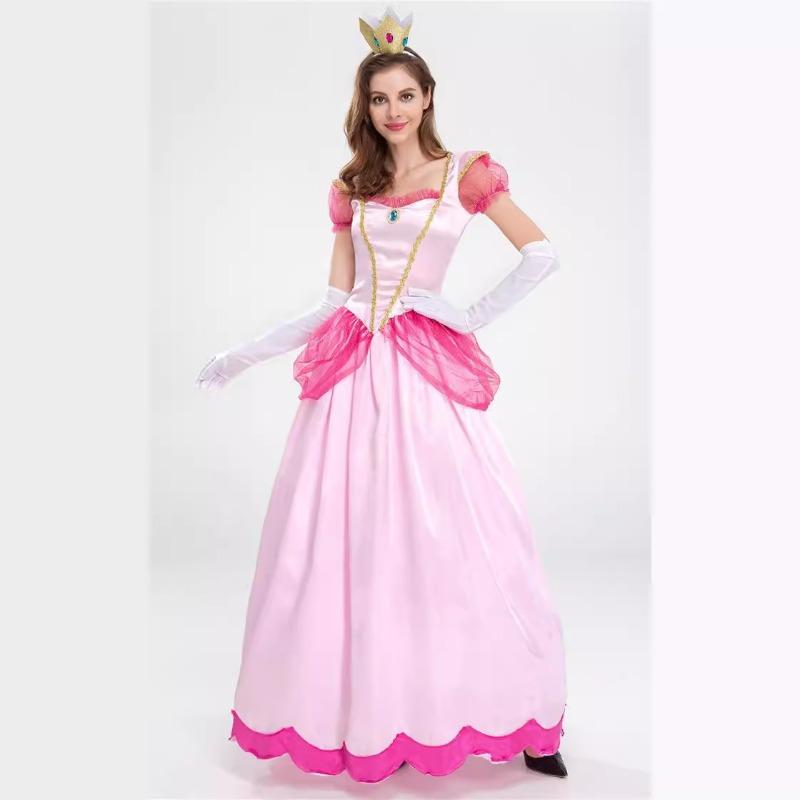 

Halloween costume female party costume, animated cosplay pink dress masquerade costume S