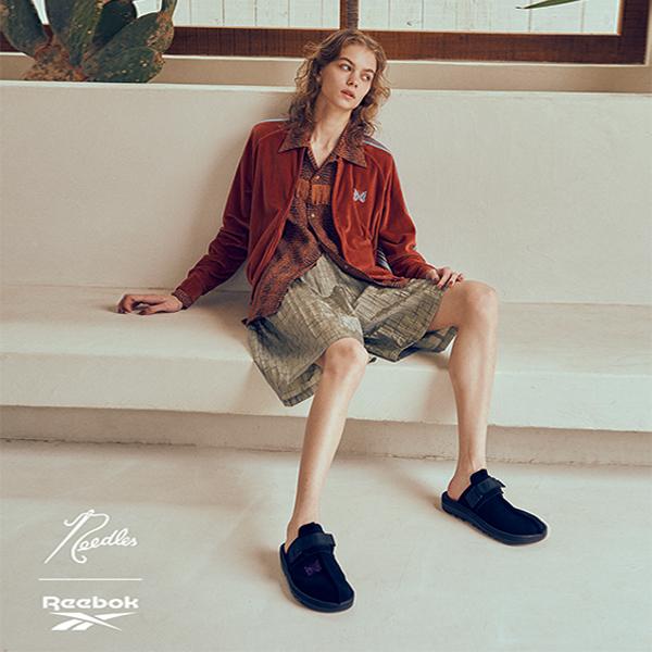 Needles X Reebok Beatnik Slides Black Unisex Sneakers Core-Black Extreme-Purple 100207686