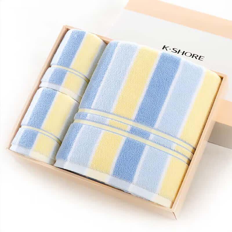 Jinhao Twistless Cotton Towel & Bath Towel 3-Piece Set