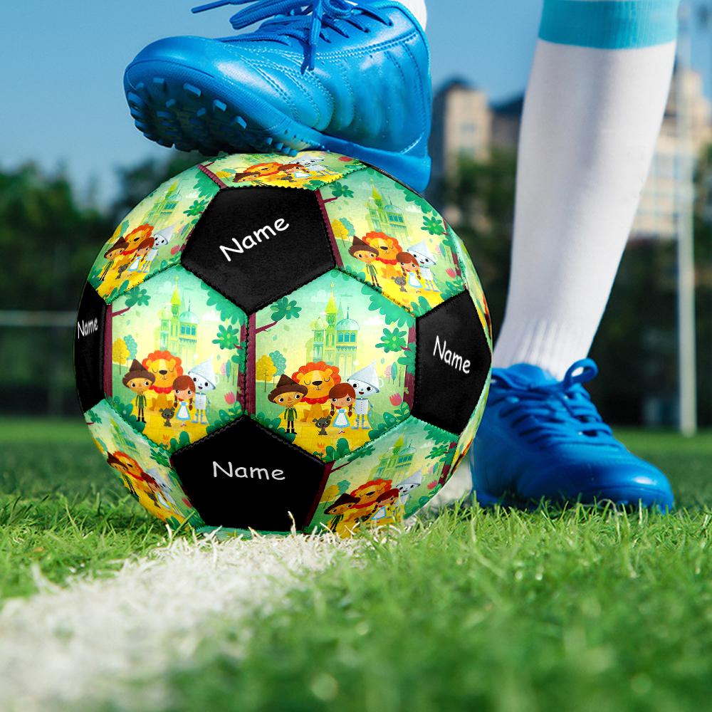 Custom Name Alice in Wonderland Theme Size 5 Soccer Ball, Suitable for Both Indoor and Outdoor Matches, a Gift Suitable for Everyone.