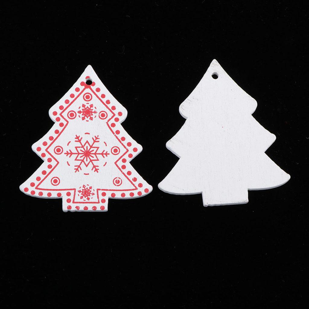 20x Christmas Pieces Gift Wood Tag for DIY Scrapbook Embellishment