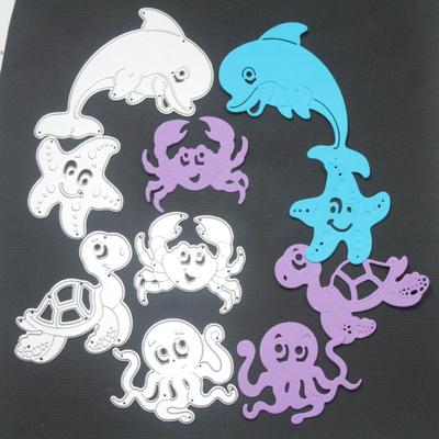 1 pz Coltello per Incisione Scrapbook Stampo Animale Marino Acciaio al Carbonio Stampo Coltello Giocattolo Educativo Fustella Taglio Fai da Te